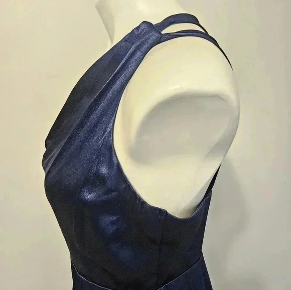 Lulu's On The Guest List One Shoulder Satin Maxi Dress NWT Size Medium - Picture 8 of 16